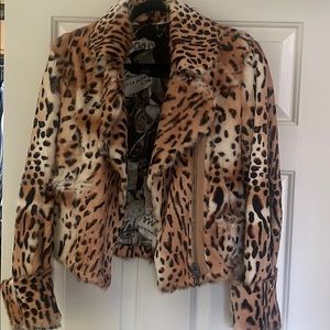 Fur biker jacket!